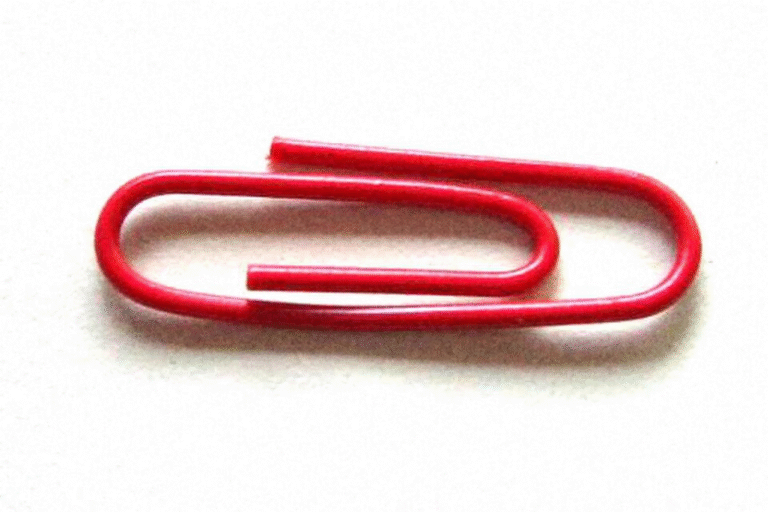 Picture of a red paperclip