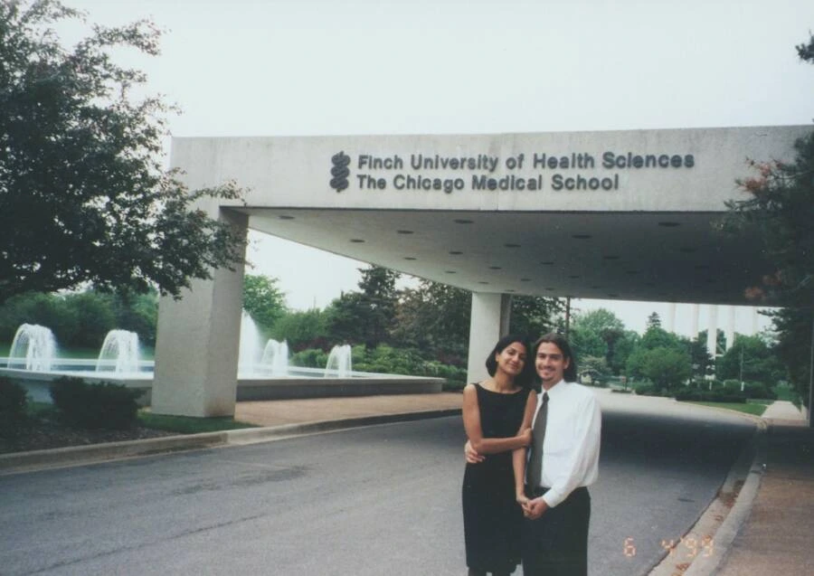 Sneha Anne Philip with her husband, Ron Lieberman